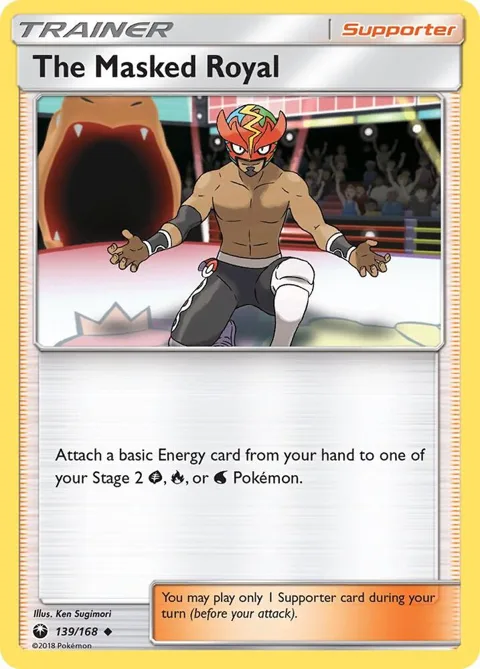 The Masked Royal #139/168 Pokémon card from SM - Celestial Storm