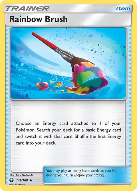 Rainbow Brush #141/168 Pokémon card from SM - Celestial Storm