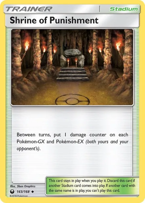 Shrine of Punishment #143/168 Reverse Holofoil Pokémon card from SM - Celestial Storm