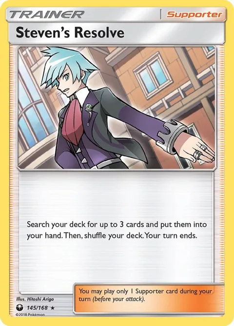 Steven's Resolve #145/168 Holofoil Pokémon card from SM - Celestial Storm