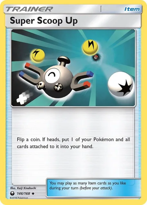 Super Scoop Up #146/168 Reverse Holofoil Pokémon card from SM - Celestial Storm