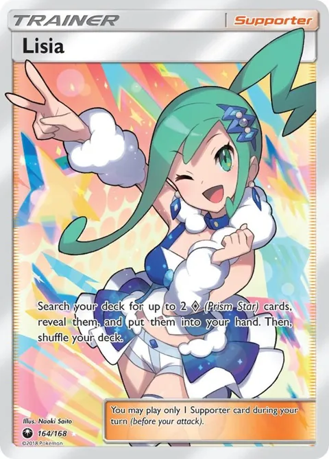 Lisia Full Art #164/168 Holofoil Pokémon card from SM - Celestial Storm
