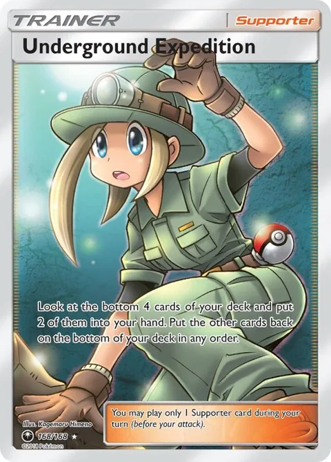Underground Expedition Full Art #168/168 Holofoil Pokémon card from SM - Celestial Storm