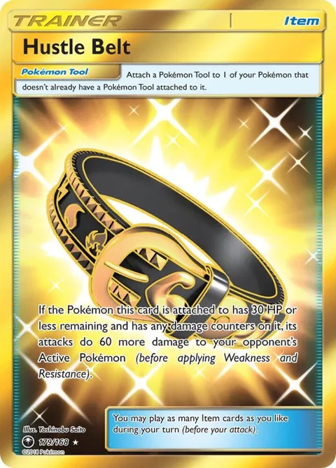 Hustle Belt Secret Rare #179/168 Holofoil Pokémon card from SM - Celestial Storm