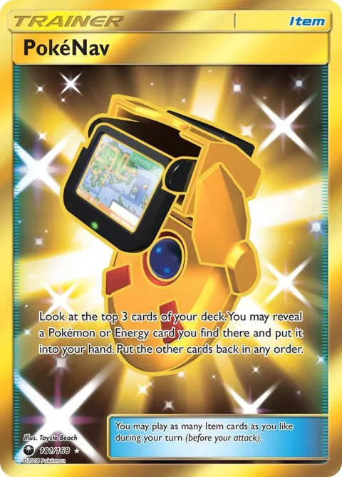 PokeNav Secret Rare #181/168 Holofoil Pokémon card from SM - Celestial Storm