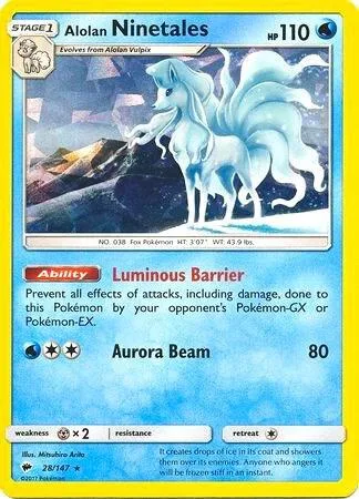 Alolan Ninetales - 28/147 Cracked Ice Holo #028/147 Holofoil Pokémon card from Deck Exclusives