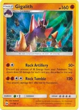 Gigalith - 71/149 Cosmos Holo #071/149 Holofoil Pokémon card from Blister Exclusives