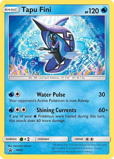 Tapu Fini #SM92 Holofoil Pokémon card from SM Promos