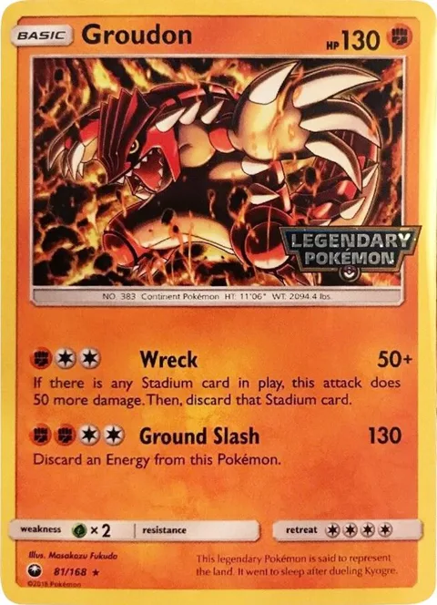 Groudon - 81/168 Cosmos Holo Gamestop Promo #081/168 Holofoil Pokémon card from Miscellaneous Cards & Products