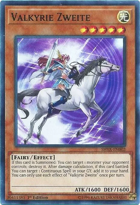 Valkyrie Zweite SHVA-EN002 Yu-Gi-Oh card from Shadows in Valhalla