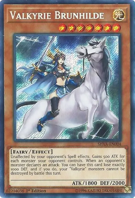 Valkyrie Brunhilde SHVA-EN004 Yu-Gi-Oh card from Shadows in Valhalla