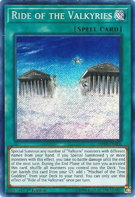 Ride of the Valkyries SHVA-EN006 Yu-Gi-Oh card from Shadows in Valhalla