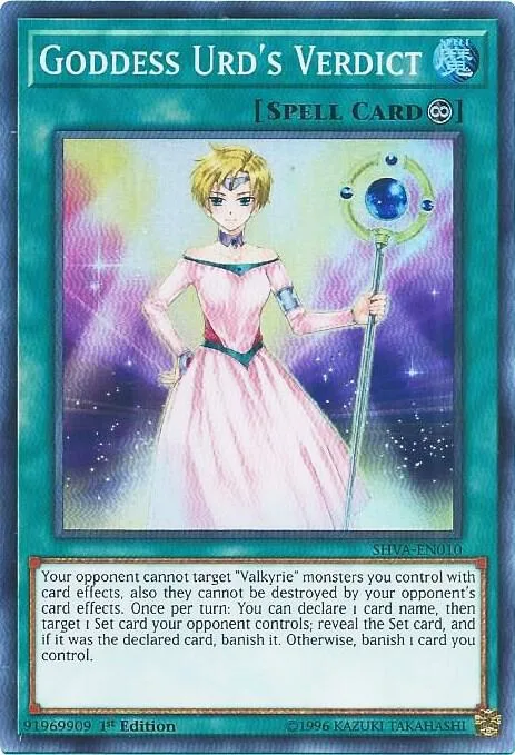 Goddess Urd's Verdict SHVA-EN010 Yu-Gi-Oh card from Shadows in Valhalla