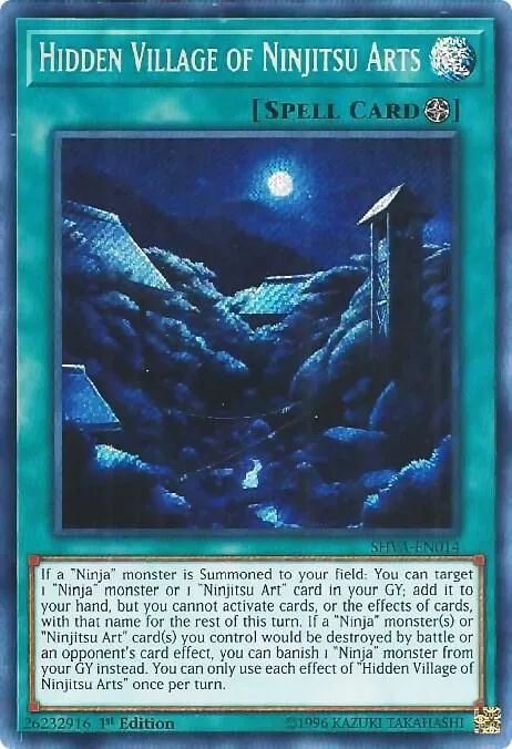 Hidden Village of Ninjitsu Arts SHVA-EN014 Yu-Gi-Oh card from Shadows in Valhalla