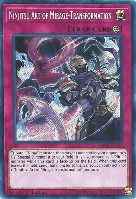 Ninjitsu Art of Mirage-Transformation SHVA-EN015 Yu-Gi-Oh card from Shadows in Valhalla