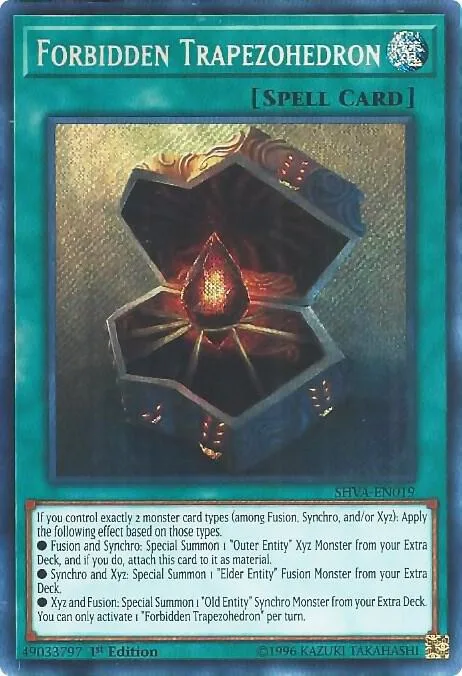 Forbidden Trapezohedron SHVA-EN019 Yu-Gi-Oh card from Shadows in Valhalla