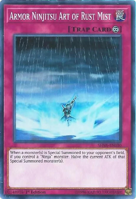 Armor Ninjitsu Art of Rust Mist SHVA-EN030 Yu-Gi-Oh card from Shadows in Valhalla