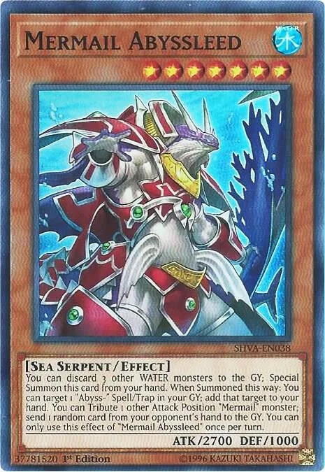 Mermail Abyssleed SHVA-EN038 Yu-Gi-Oh card from Shadows in Valhalla