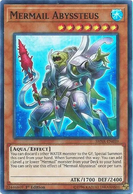 Mermail Abyssteus SHVA-EN039 Yu-Gi-Oh card from Shadows in Valhalla