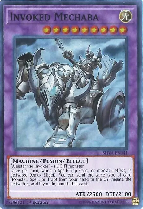 Invoked Mechaba SHVA-EN041 Yu-Gi-Oh card from Shadows in Valhalla