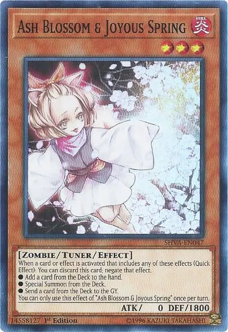 Ash Blossom & Joyous Spring SHVA-EN047 Yu-Gi-Oh card from Shadows in Valhalla