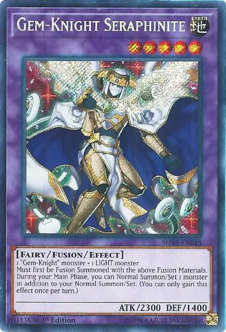 Gem-Knight Seraphinite SHVA-EN048 Yu-Gi-Oh card from Shadows in Valhalla
