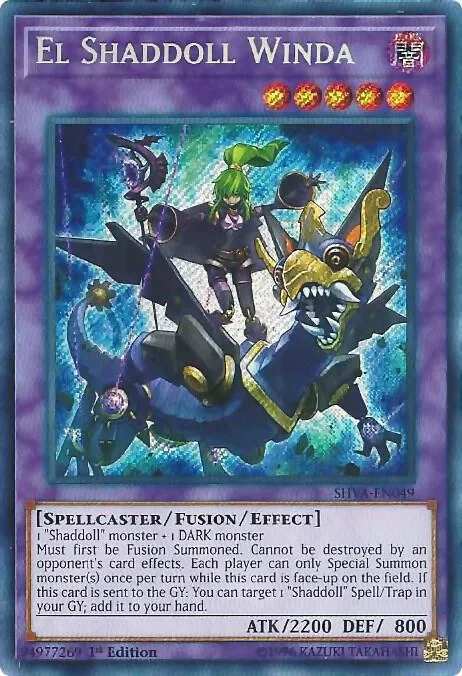 El Shaddoll Winda SHVA-EN049 Yu-Gi-Oh card from Shadows in Valhalla