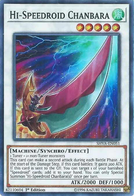 Hi-Speedroid Chanbara SHVA-EN051 Yu-Gi-Oh card from Shadows in Valhalla