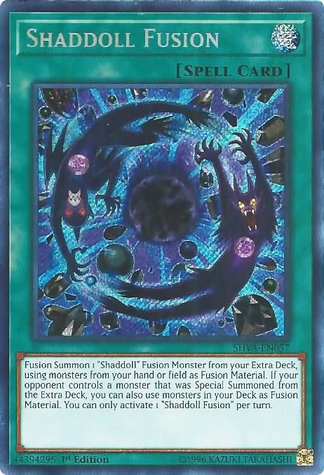 Shaddoll Fusion SHVA-EN057 Yu-Gi-Oh card from Shadows in Valhalla