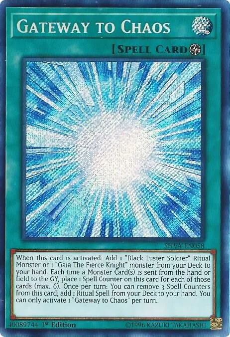 Gateway to Chaos SHVA-EN058 Yu-Gi-Oh card from Shadows in Valhalla