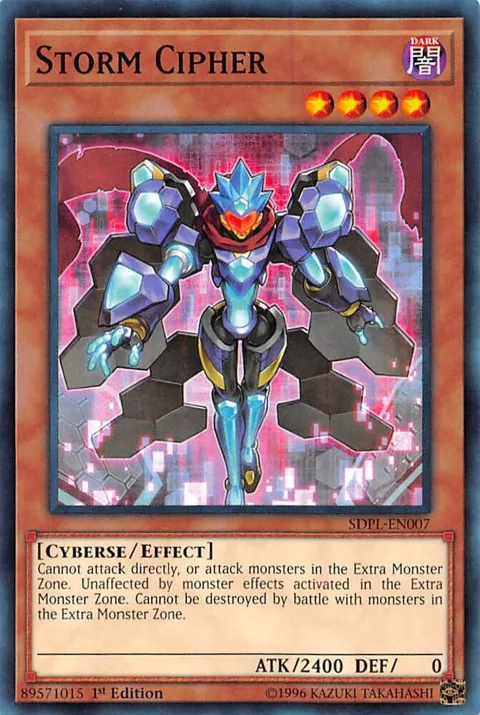 Storm Cipher SDPL-EN007 Yu-Gi-Oh card from Structure Deck: Powercode Link