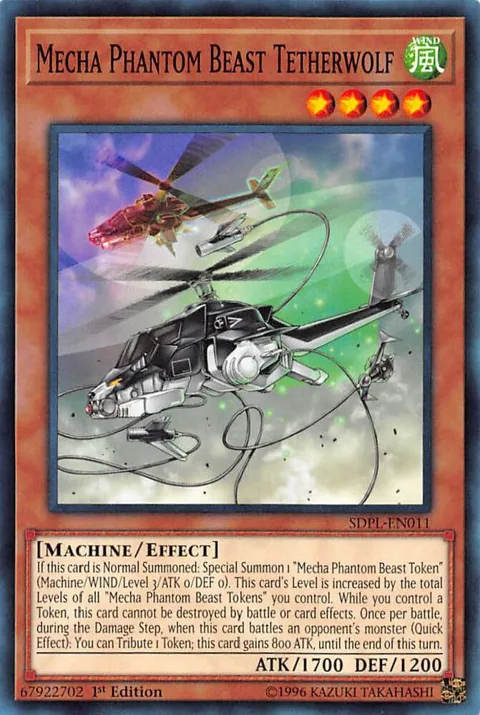 Mecha Phantom Beast Tetherwolf SDPL-EN011 Yu-Gi-Oh card from Structure Deck: Powercode Link