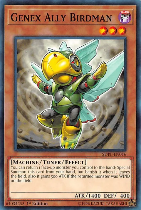 Genex Ally Birdman SDPL-EN016 Yu-Gi-Oh card from Structure Deck: Powercode Link