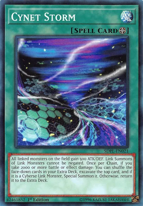 Cynet Storm SDPL-EN021 Yu-Gi-Oh card from Structure Deck: Powercode Link