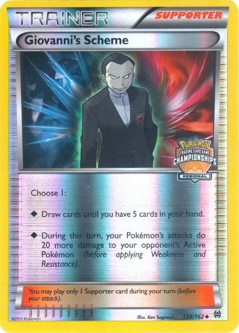 Giovanni's Scheme - 138/162 Regional Championships #138/162 Reverse Holofoil Pokémon card from League & Championship Cards
