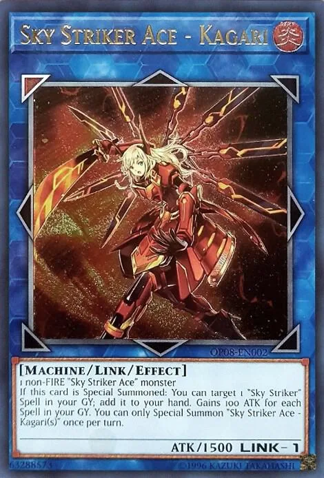 Sky Striker Ace - Kagari Ultimate Rare OP08-EN002 Yu-Gi-Oh card from OTS Tournament Pack 8