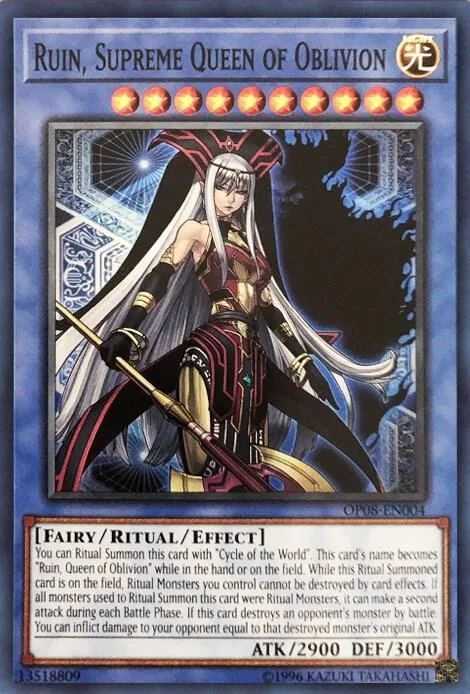 Ruin, Supreme Queen of Oblivion OP08-EN004 Yu-Gi-Oh card from OTS Tournament Pack 8