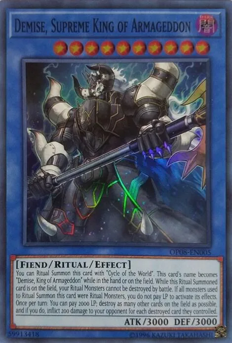 Demise, Supreme King of Armageddon OP08-EN005 Yu-Gi-Oh card from OTS Tournament Pack 8