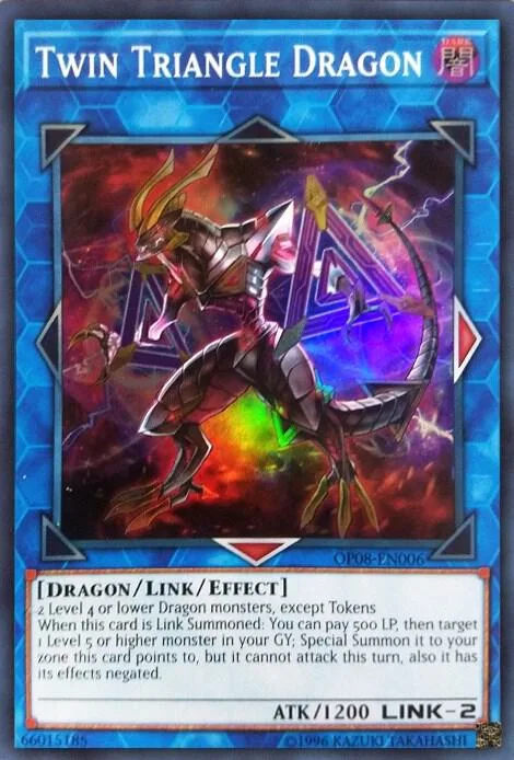 Twin Triangle Dragon OP08-EN006 Yu-Gi-Oh card from OTS Tournament Pack 8