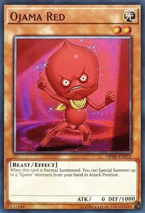 Ojama Red OP08-EN015 Yu-Gi-Oh card from OTS Tournament Pack 8