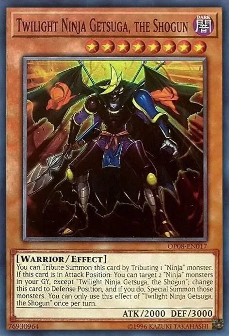 Twilight Ninja Getsuga, the Shogun OP08-EN017 Yu-Gi-Oh card from OTS Tournament Pack 8