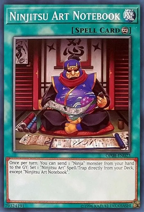 Ninjitsu Art Notebook OP08-EN023 Yu-Gi-Oh card from OTS Tournament Pack 8