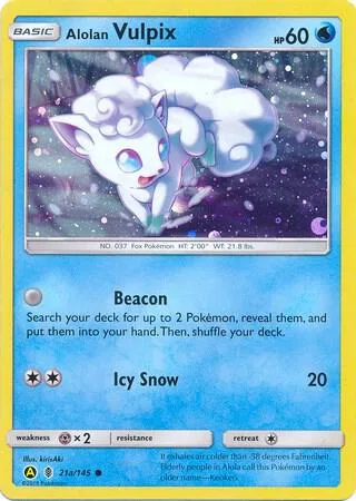 Alolan Vulpix - 21a/145 #021a/145 Holofoil Pokémon card from Alternate Art Promos