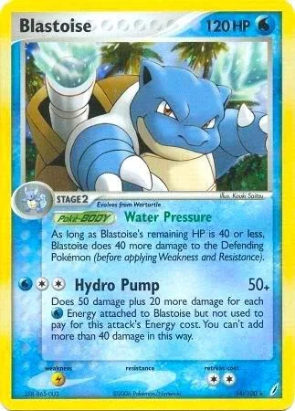 Blastoise - 14/100 EX Crystal Guardians #014/100 Holofoil Pokémon card from Deck Exclusives