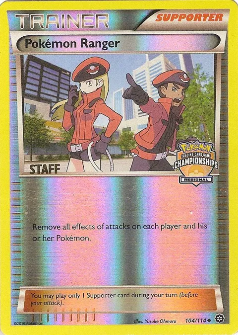 Pokemon Ranger - 104/114 Regional Championships [Staff] #104/114 Reverse Holofoil Pokémon card from League & Championship Cards