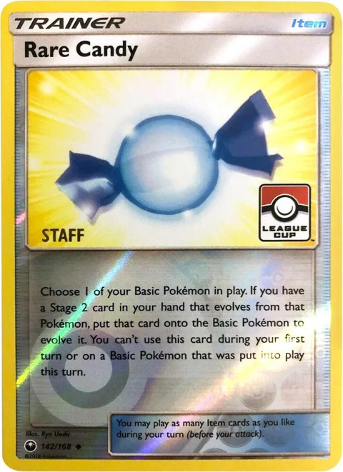 Rare Candy - 142/168 League Cup [Staff] #142/168 Reverse Holofoil Pokémon card from League & Championship Cards