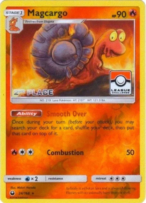 Magcargo - 24/168 League Challenge [2nd Place] #024/168 Reverse Holofoil Pokémon card from League & Championship Cards