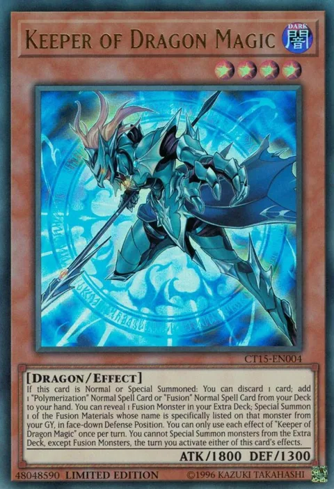 Keeper of Dragon Magic CT15-EN004 Yu-Gi-Oh card from 2018 Mega-Tins