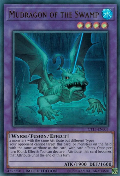 Mudragon of the Swamp CT15-EN005 Yu-Gi-Oh card from 2018 Mega-Tins