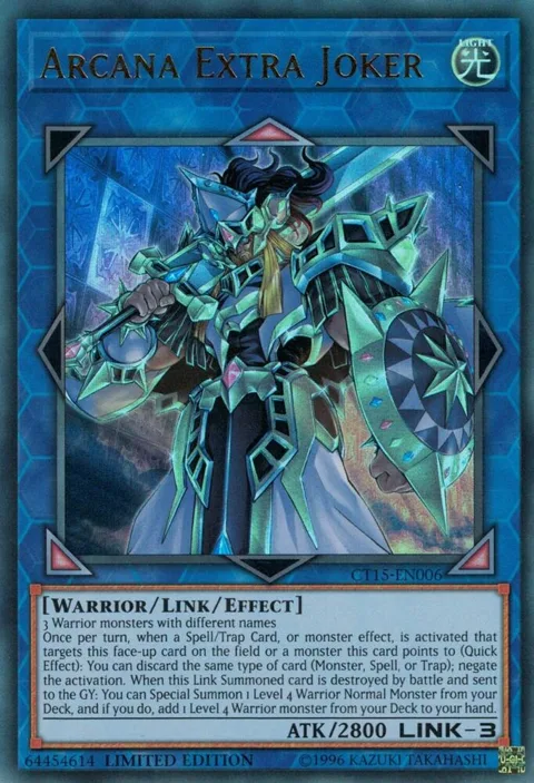 Arcana Extra Joker CT15-EN006 Yu-Gi-Oh card from 2018 Mega-Tins